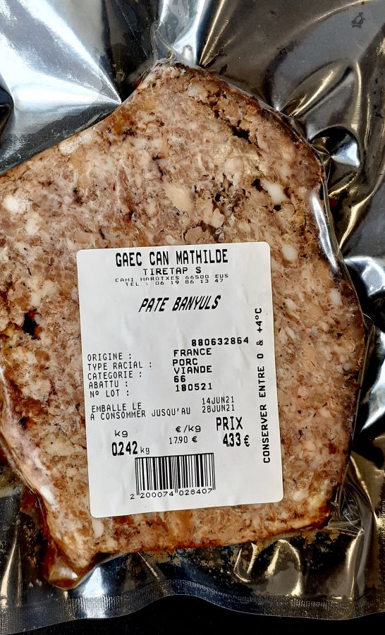 PATE DE PORC BANYULS