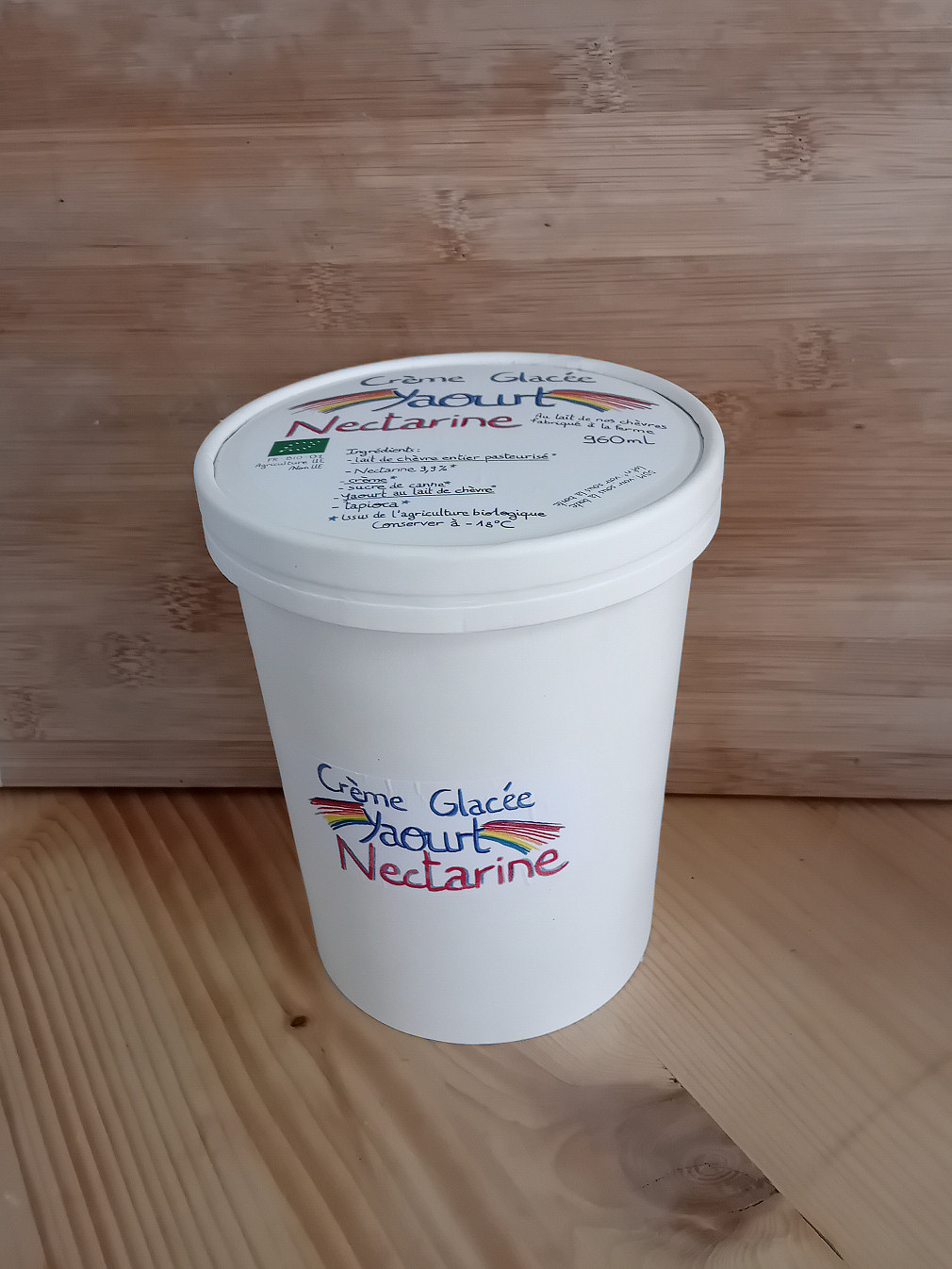 YAOURT-NECTARINE CREME GLACEE 1 L